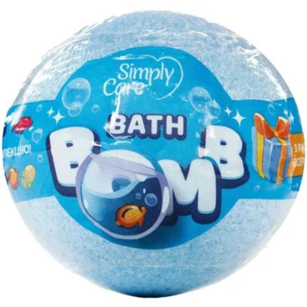 Фото - Бомба для ванни Simply Care блакитна 100 г (4820240941088) Фото - Бомба для ванни Simply Care блакитна 100 г (4820240941088)