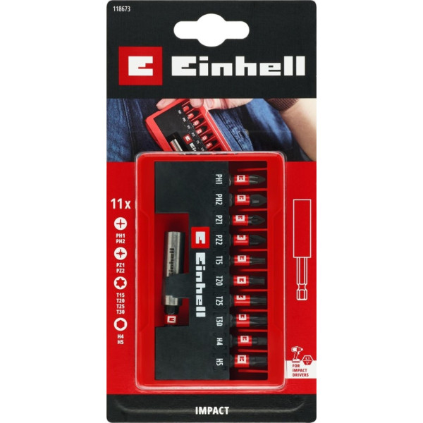 Фото - Набор бит для отвертки Einhell 25 мм 11 шт. (118673)