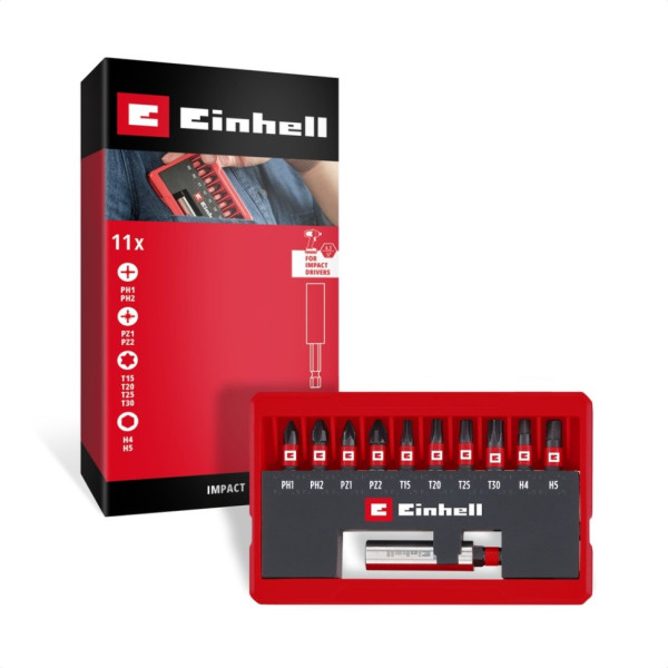Фото - Набор бит для отвертки Einhell 25 мм 11 шт. (118673)