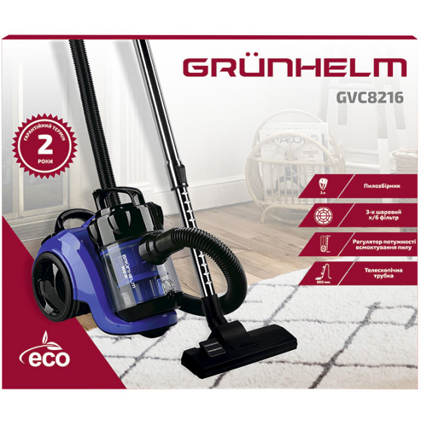 Фото - Пылесос для с/у без мешка Grunhelm GVC8216