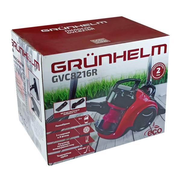 Фото - Пылесос для сухой уборки без мешка Grunhelm GVC8216R
