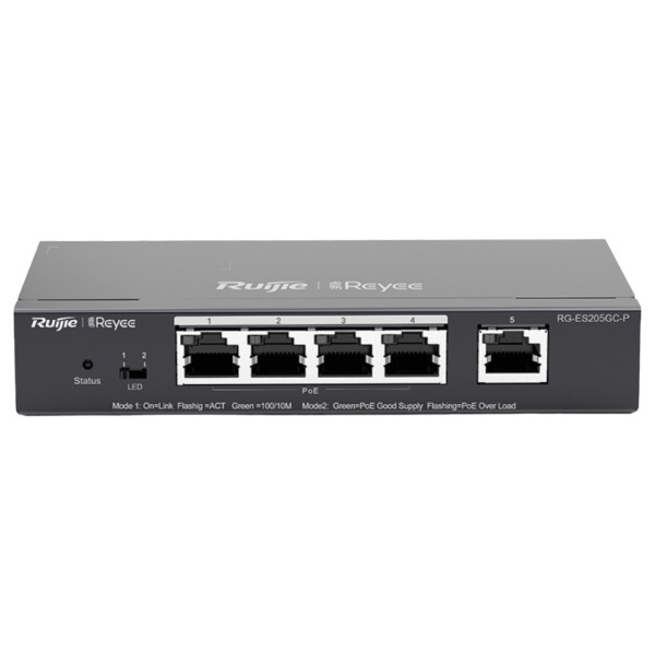 Фото - Коммутатор локальної мережі (Switch) Ruijie Reyee (RG-ES205GC-P) Фото - Коммутатор локальної мережі (Switch) Ruijie Reyee (RG-ES205GC-P)