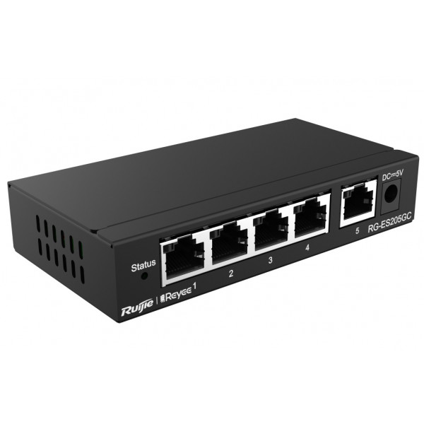 Фото - Коммутатор локальної мережі (Switch) Ruijie Reyee RG-ES205GC Фото - Коммутатор локальної мережі (Switch) Ruijie Reyee RG-ES205GC