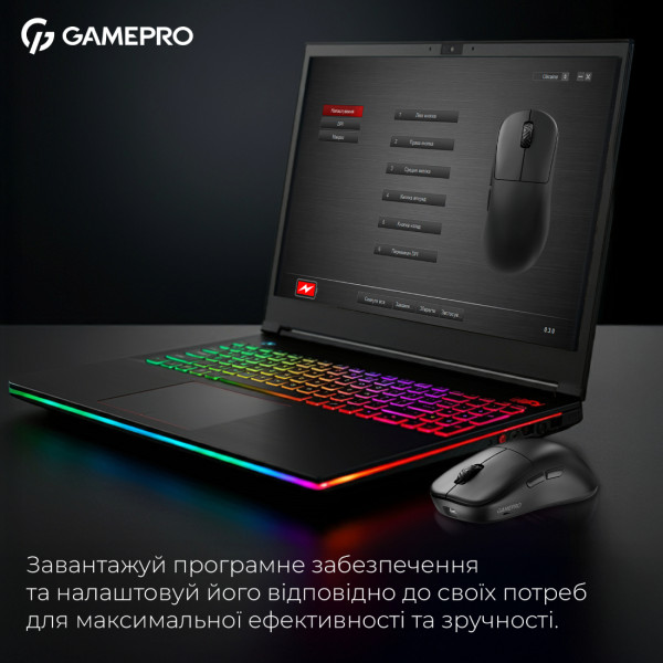 Фото - Мышь беспроводная игровая GamePro Asgard Loki Wireless RGB Black (GM022B) 
