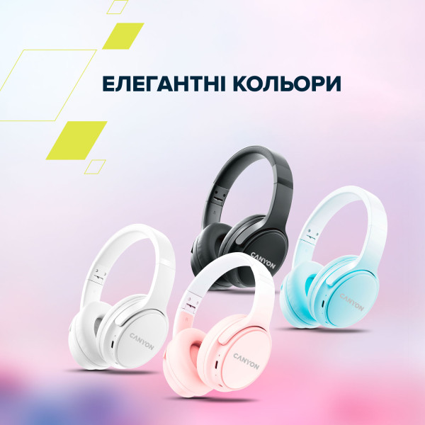 Фото - Навушники накладні бездротові Canyon OnRiff 4 Bluetooth Pink (CNS-CBTHS4P)