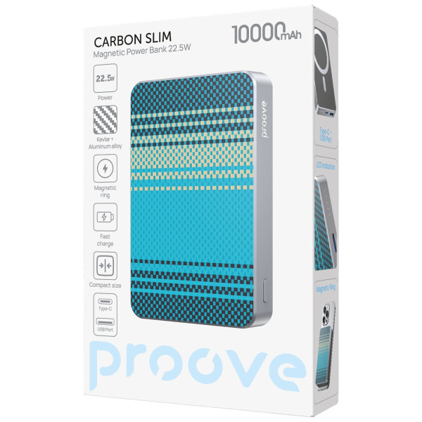 Фото - Батарея мобильная Proove Carbon Slim 22.5W 10000mAh Nightfall (PBCS22110051)