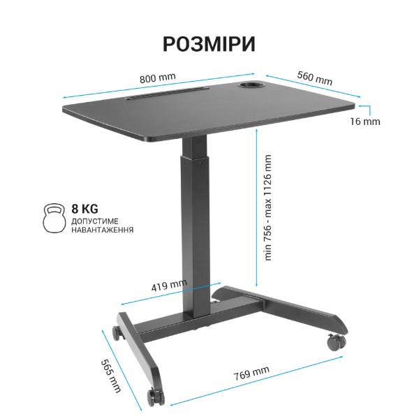 Фото - Стол компьютерный OfficePro ODM380B Black