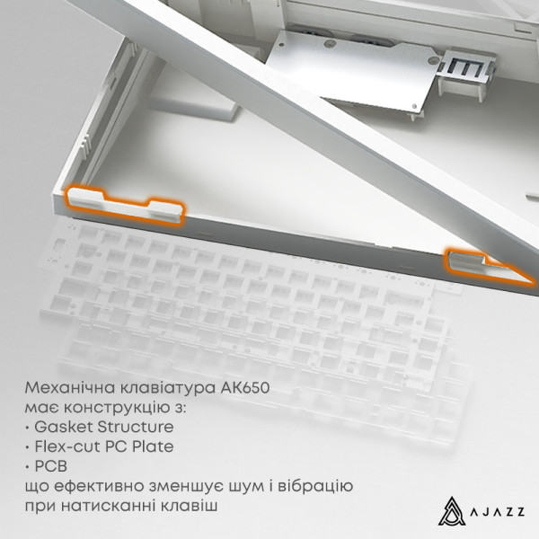 Фото - Клавіатура бездротова ігрова Ajazz AK650 Flying Fish Switch Black RGB With Screen (AK650-FF-BGY)
