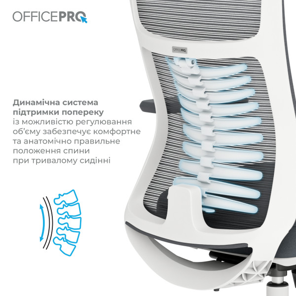 Фото - Крісло офісне OfficePro Balance (OC550-W-DG-DG) White/Dark Gray