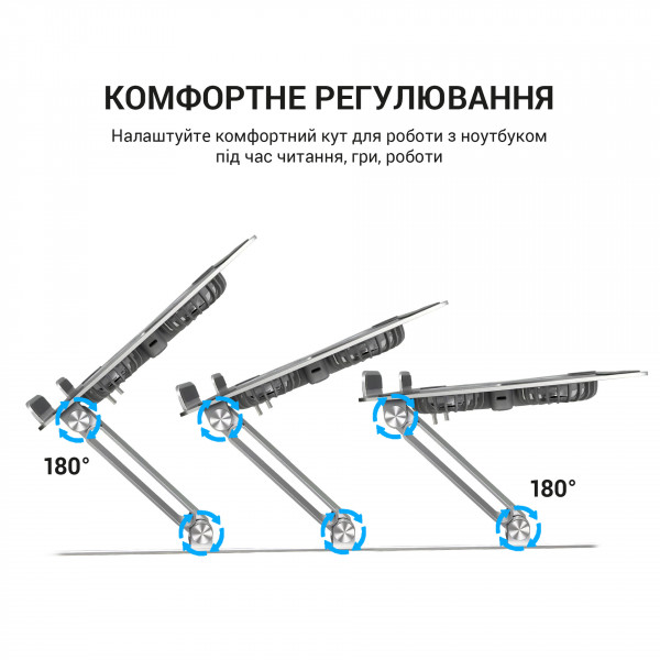 Фото - Подставка под ноутбук охлаждающая OfficePro LS121G Aluminium alloys Grey