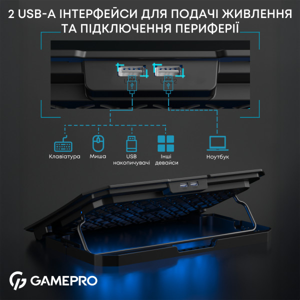 Фото - Подставка под ноутбук охлаждающая GamePro CP350
