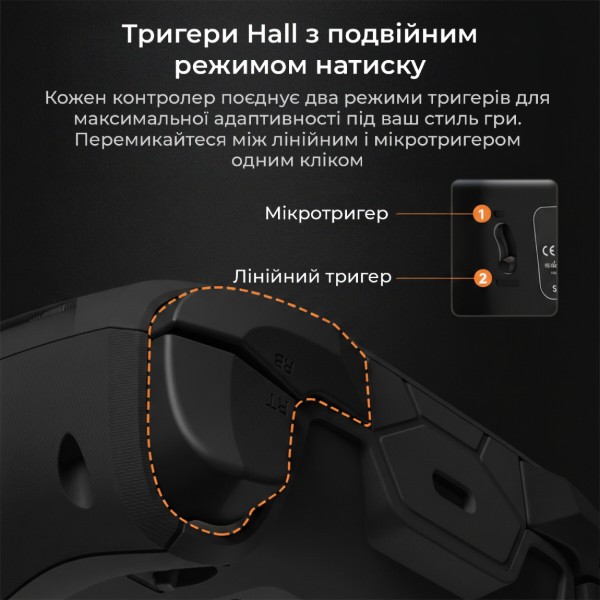 Фото - Геймпад Ajazz 2.4G/BT/USB (Switch/PC/iOS/Android) RGB Black (GP100S-B)