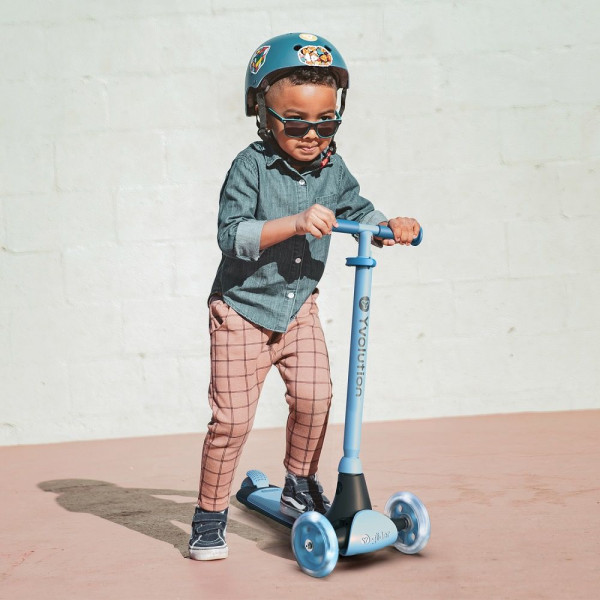 Фото - Триколісний самокат YVolution YGlider Kiwi Синий (Y101257)