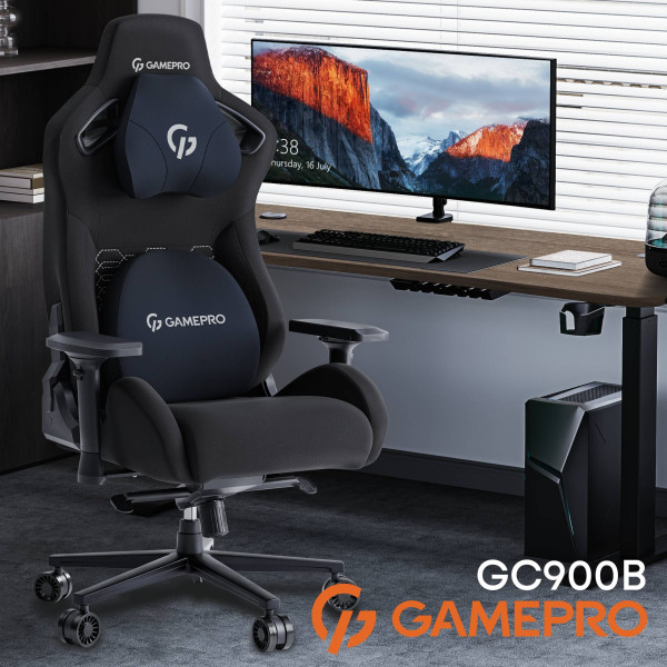 Фото - Крісло для геймерів GamePro Size XL Fabric Black (GC900B)