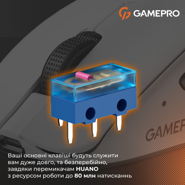 Фото - Миша бездротова ігрова GamePro Genesis Avenger Wireless White (GM096W)