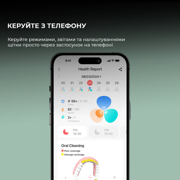 Фото - Зубна щітка електрична Oclean X Ultra 20 Set Electric Toothbrush Green (6970810557091)