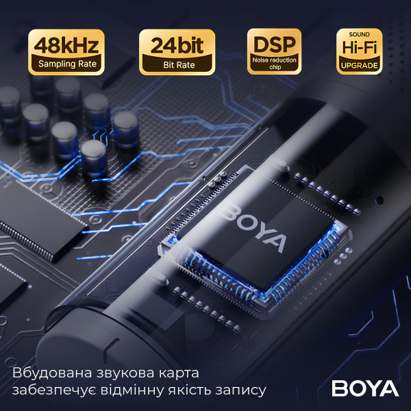 Фото - Мікрофон до комп'ютера Boya K9 RGB Black
