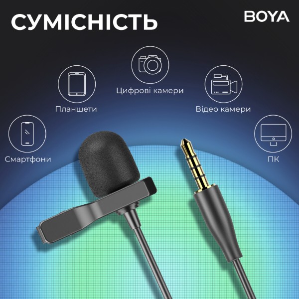 Фото - Мікрофон для смартфона Boya BY-M1S Black