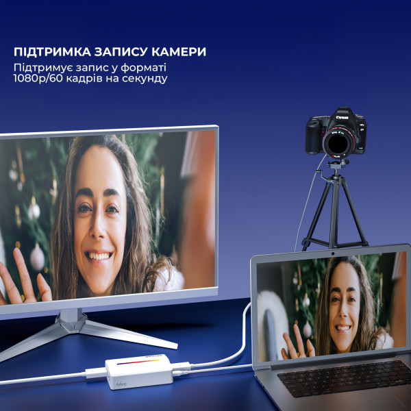 Фото - Пристрій захоплення відео Fifine V3W Game collection card white