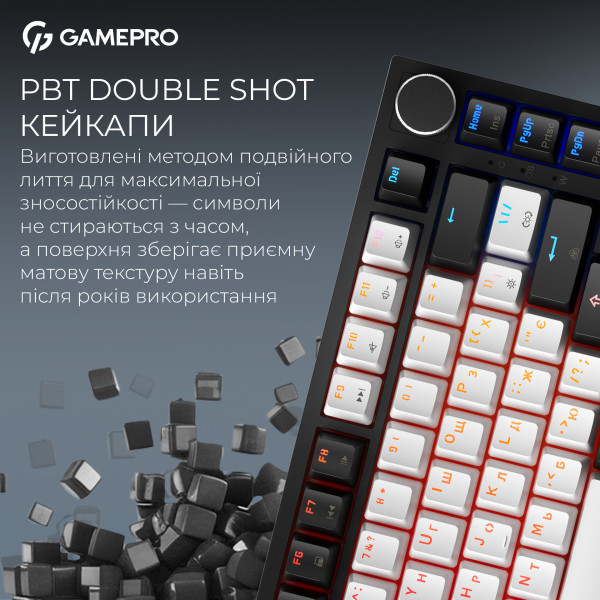 Фото - Клавіатура дротова ігрова GamePro Asgard Valhalla Max Magnetic Switches USB Black (MK160B MAX)