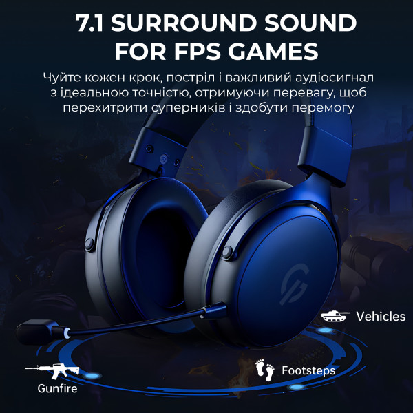 Фото - Гарнитура беспроводная игровая GamePro Asgard Skadi (HSW191B)