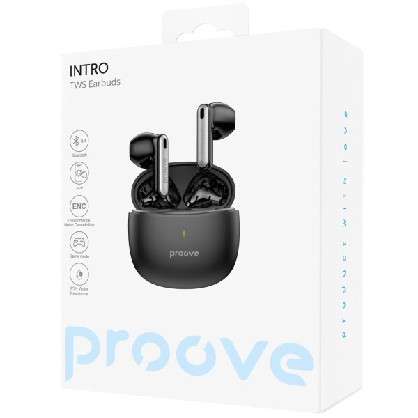 Фото - Навушники вкладиші бездротові TWS Proove Intro TWS (APP) Black (TWYP53002201)