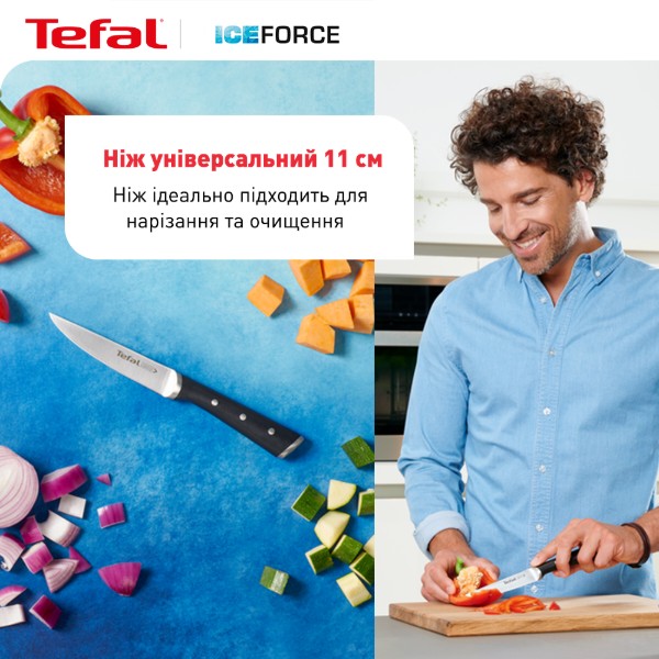 Фото - Ніж кухонний Tefal K2320914 Ice Force 11 см