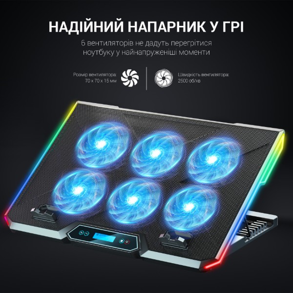 Фото - Підставка під ноутбук охолоджуюча GamePro CP890 Black