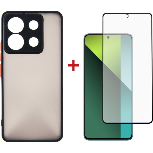 Фото - Чехол для смартфона DENGOS for Xiaomi Redmi Note 13 Pro 5G Black (DG-KM-68) + стекло