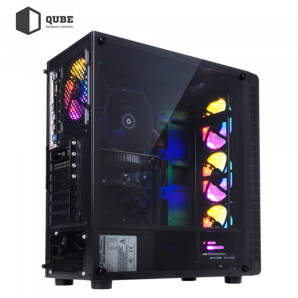 Фото - Системный блок QUBE QB Ryzen 5 3600 GT 1030 2GB 161Win (Ryzen53600GT10302GB161Win)