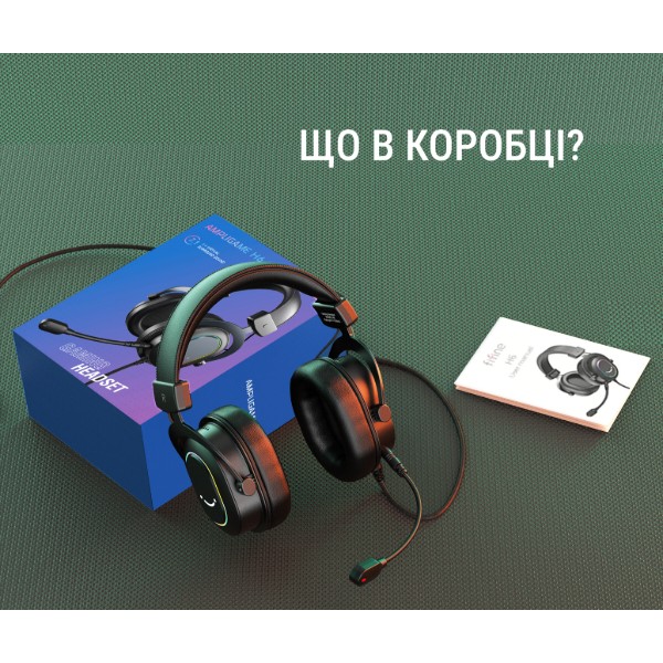 Фото - Гарнітура дротова ігрова Fifine Black RGB (H6)