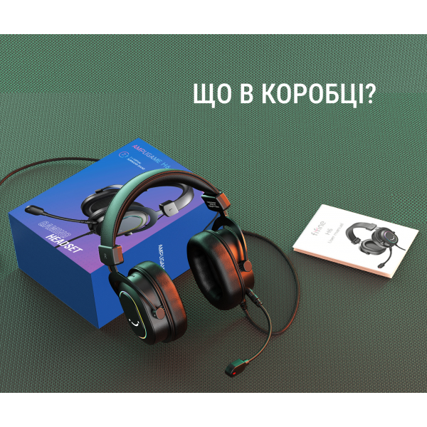 Фото - Гарнітура дротова ігрова Fifine Black RGB (H6)