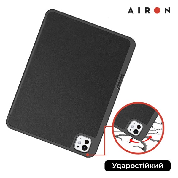 Фото - Чехол для планшета AIRON Premium SOFT for Apple iPad Pro 11 2024 с защ. пленкой и салфеткой Black (4822352781128)