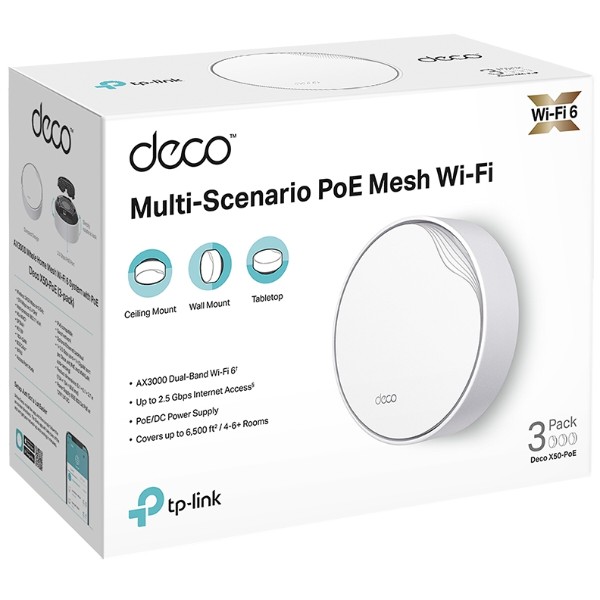 Фото - MESH система WiFi6 TP-Link Deco X50-PoE (3-pack)