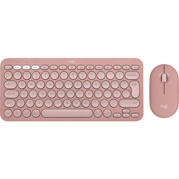 Фото - Клавіатура + миша бездротова Logitech Pebble 2 Combo Rose Wireless (920-012241)
