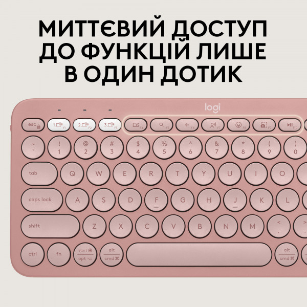 Фото - Клавіатура + миша бездротова Logitech Pebble 2 Combo Rose Wireless (920-012241)