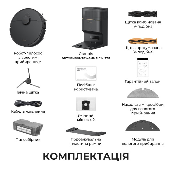 Фото - Робот-пылесос моющий Dreame D20 PRO PLUS BLACK (RLD43SD-BL)