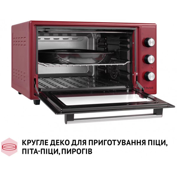 Фото - Піч електрична Perfelli TRIMO 48 RED