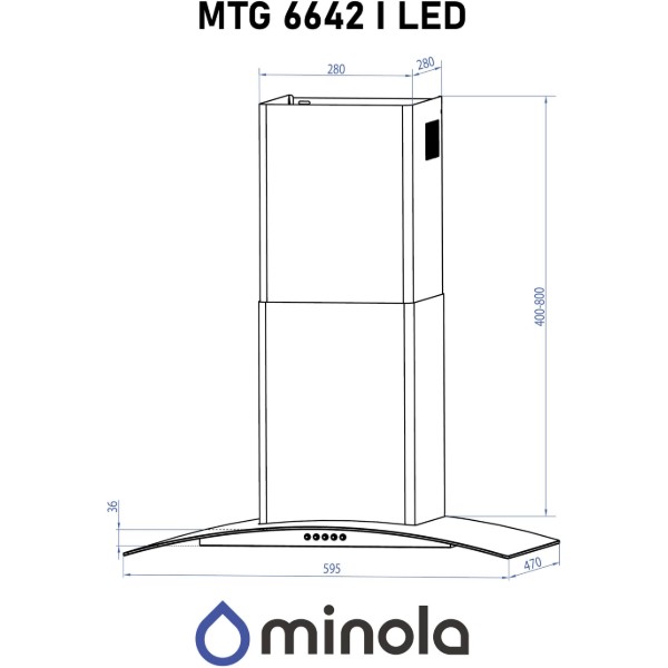 Фото - Вытяжка декоративная Minola MTG 6242 I LED