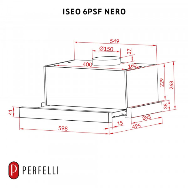 Фото - Вытяжка встраиваемая Perfelli ISEO 6PSF NERO