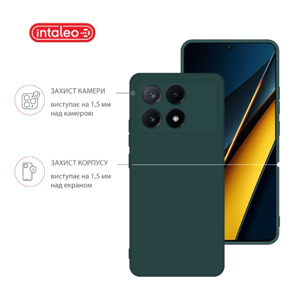 Фото - Чохол для смартфону Intaleo Silicone Case for Xiaomi Poco X6 Pro Dark Green (1283126600494)