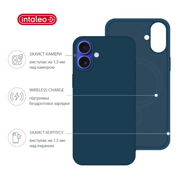 Фото - Чохол для смартфону Intaleo SoftShell for Apple iPhone 16 Plus Blue (1283126609220)
