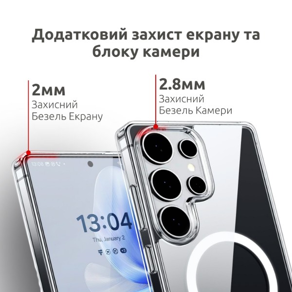 Фото - Чохол для смартфону Intaleo CLEAR for Samsung Galaxy S25 Ultra з MagSafe (1283126616167)