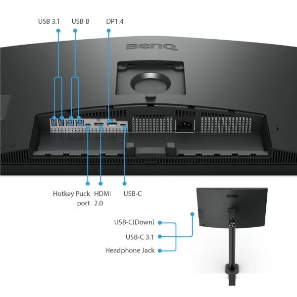 Фото - Монітор BenQ PD2705UA (9H.LKDLA.TPE) Dark Grey