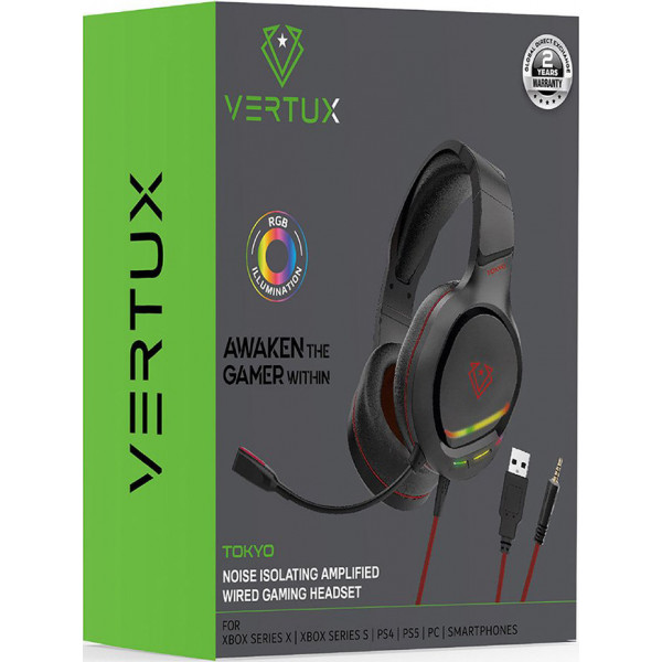 Фото - Гарнитура проводная игровая Vertux Tokyo.Red
