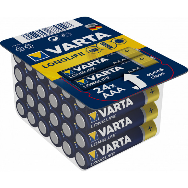 Фото - Батарейка тип AAA Varta LONGLIFE AAA BLI 24 ALKALINE (04103301124)