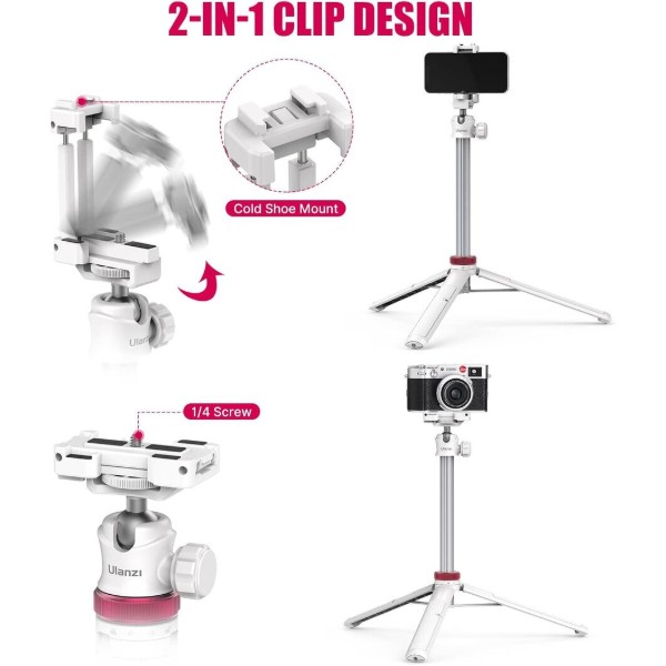 Фото - Штатив Ulanzi Vijim Multi-functional Mini Tripod White (UV-2503A MT-44 white)