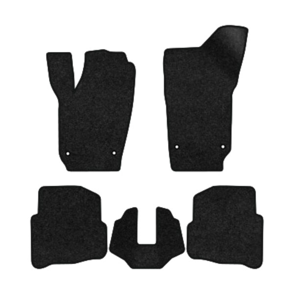 Фото - Килимки ворсові в салон авто EVAtech Premium для Volkswagen Polo (IV) 3-doors 2001-2009 4 покоління Htb EU чорний кант (VW12025CLB5TL4VPB)