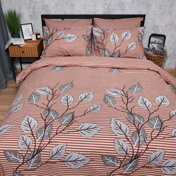 Фото - Комплект постільної білизни Moon&Star Бязь Gold Люкс Autumn Leaves 160х220х2 нав. 2х40х60 (MS-820005910)