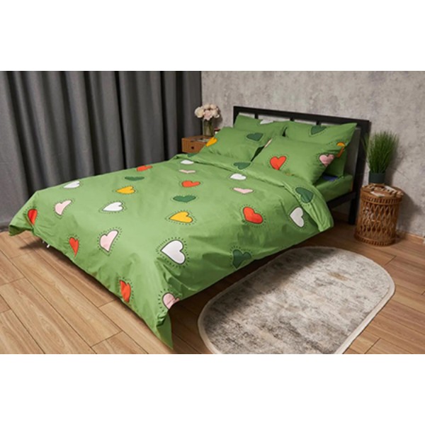 Фото - Комплект постільної білизни Moon&Star Бязь Gold Люкс Rainbow Hearts 143х210х2 нав. 2х50х70 (MS-820005381)